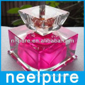 square transparent color glass perfume bottle